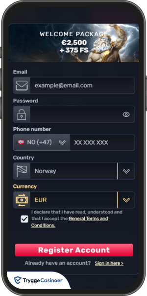 registreringsskjema for theslotz casino