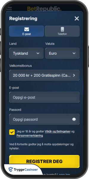 registreringsskjema for betrepublic casino