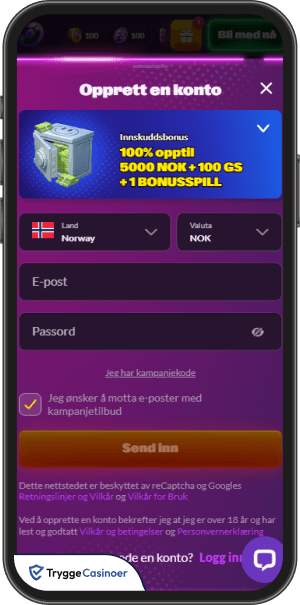 registreringsskjema for slotrave casino
