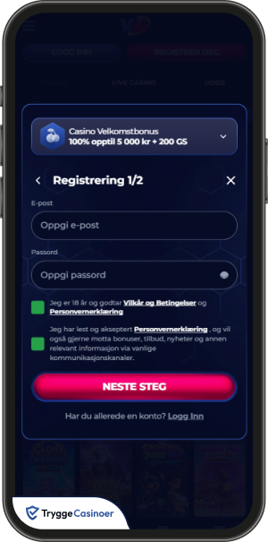 registreringsskjema for viperwin